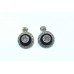 Earrings Silver 925 Sterling Dangle Drop Women Marcasite & Black Onyx Stone B591